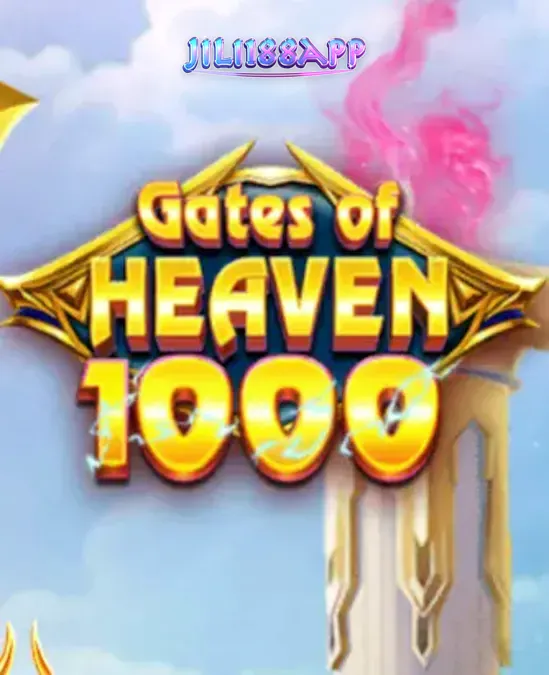 Pemandangan gerbang surgawi dengan Zeus di slot Gates of Heaven 1000